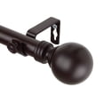 thumbnail image 1 of Rod Desyne Globe Window Curtain Rod Set, 120-170 inch, Mahogany - 100-01-996, 1 of 2