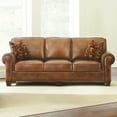 thumbnail image 4 of Steve Silver Silverado Top Grain Leather 91" Width Sofa with Accent Pillows, Camel, 4 of 10