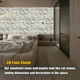 thumbnail image 5 of 6-Pack 3D Faux Stone Wall Panels, 47.24" x 23.62" PU Cement-Texture Wainscoting Panels for Interior Walls, Waterproof & Lightweight, Covers 46.5 SF, for TV Wall Office Living Room, 5 of 8