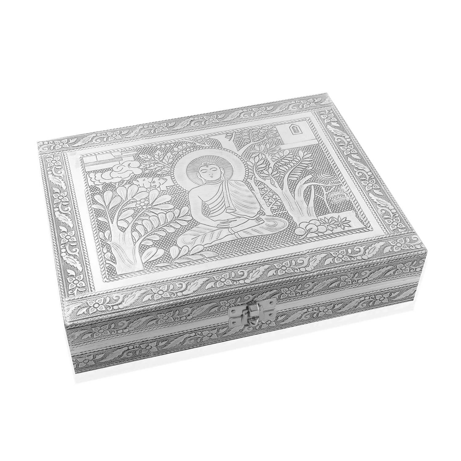 Aluminium Oxidized Meerkat Family Movable Tray Jewelry Organizer Box Storage