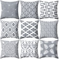 thumbnail image 3 of Lubelski Gray Geometric Square Throw Pillow Protector Case Cushion Cover Bedding Articles, 3 of 7