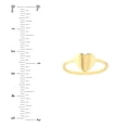 thumbnail image 5 of SZUL Women's 14K Solid Yellow Gold Engravable Heart Wire Ring, 5 of 6
