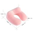 thumbnail image 4 of Almohada de viaje: soporte para el cuello de terciopelo 100 % suave para viajes y aviones, 4 of 8