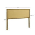 thumbnail image 2 of LuxenHome Natural Finish Rubberwood with Rattan Panel Headboard, Queen, 2 of 9