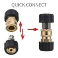 thumbnail image 4 of NATEFEMIN Quick Connect Pressure Washer Adapter Set M22-14 Female to 3/8” Plug and Socket Brass 5000 PSI Rated, 4 of 8