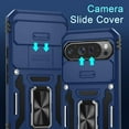 thumbnail image 5 of KOMI Case for Google Pixel 9/9 Pro with Slide Camera Cover+Screen Protector(1 Pack), Rotated Ring Kickstand Military Grade Shockproof Protective Cover-Navy Blue, 5 of 5
