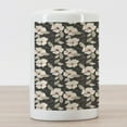 thumbnail image 3 of Floral Ceramic Toothbrush Holder, Poppy Flowers Vintage with Abstract Floral Arrangement Nature Blossom, Decorative Versatile Countertop for Bathroom, 4.5" X 2.7", Tan Charcoal Grey Red, 3 of 4