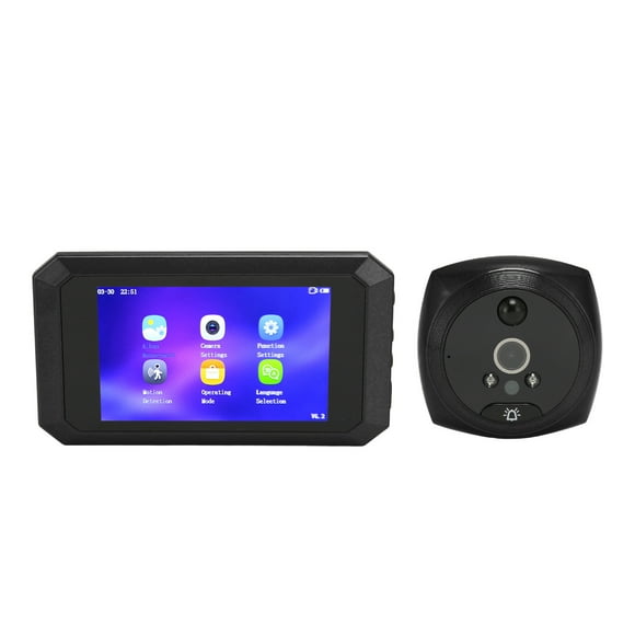 Smart Video Doorbell Camera with Chime Ringer, Night Vision, 3.97 in Screen, 2MP 1080P, HD Live View, 32G WiFi, Battery Powered, Human Body Sensor Video Doorbell