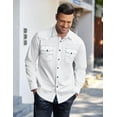 thumbnail image 5 of COOFANDY Mens Cowboy Western Shirt Button Up Vintage Rodeo Shirt with Pockets, 5 of 7