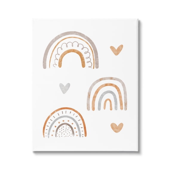 Stupell Industries Soft Rainbows & Stars Nature Painting Gallery Wrapped Canvas Print Wall Art, 16 x 20