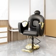 thumbnail image 1 of QinaQin Chaise de Salon de Coiffure, Chaise de Coiffage Hydraulique, avec Appuie-Tête et Repose-Pieds, Rotation à 360 Degrés et Dossier Réglable, Réglable de 96 à 109 cm, 1 of 9