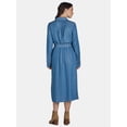 thumbnail image 4 of Time and Tru Women’s and Women's Plus Shirt Dress with Long Sleeves, Sizes XS-4X, 4 of 4