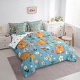 thumbnail image 2 of Erosebridal Kawaii Capybara Bedding Comforter Set 7-Piece For Boys Girls,Kids Chic Floral Flowers King Bedding Sets,Luxury Bedroom Decor, 2 of 6