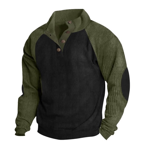 Men's Standing Collar Sweatshirt Is Outdoor Casual Sweaters Tops 2XL