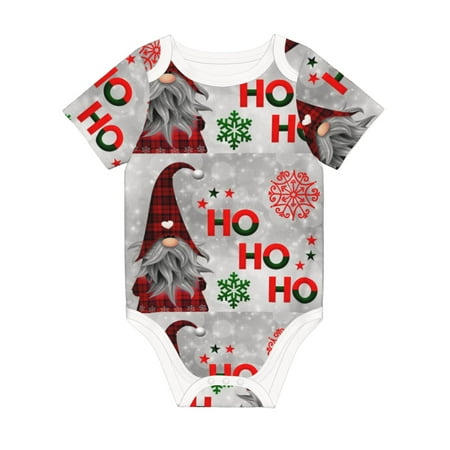 

Coaee Cute Santa for Soft Cotton Baby Short-Sleeve Bodysuit Baby Girls Boys Bodysuit Romper