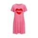 thumbnail image 4 of Camisón corto de talla grande para mujer, camisón de manga corta con estampado de pecho a la moda, camisón para mujer, 4 of 5