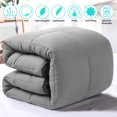 thumbnail image 3 of Cotton Metrics Linen 600 Thread Count 1pc Down Alternative Comforter, White, 500GSM, 3 of 6