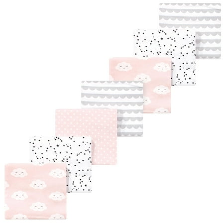 Luvable Friends Hudson Baby Flannel Receiving Blankets 7pk, Cloudy Dream