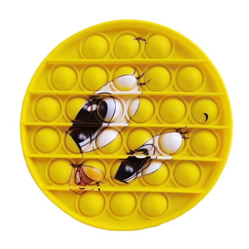 Bumblebee Bee Push it Bubble Pop Fidget Sensory Toy ADHD Stress Reliever Toys 