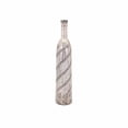 thumbnail image 1 of Benzara BM195596 Oversized Glass Vase with Etched Leaf Design, White & Gray - Small, 1 of 1