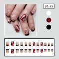 thumbnail image 4 of Uñas postizas adhesivas KSTBJN navideñas con copo de nieve, acrílicas cortas, 4 of 7