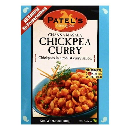 Patels Channa Masala Chickpea Curry, 9.9 OZ (Pack of