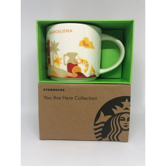 Starbucks You Are Here Collection Spain Barcelona Ceramic Coffee Mug New W Box