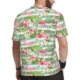 thumbnail image 2 of Wukai Tropical Flamingo Print Men's Short-Sleeved Mesh T-Shirt,Quick-Dry Short Sleeve Workout T-Shirt-X-Large, 2 of 8