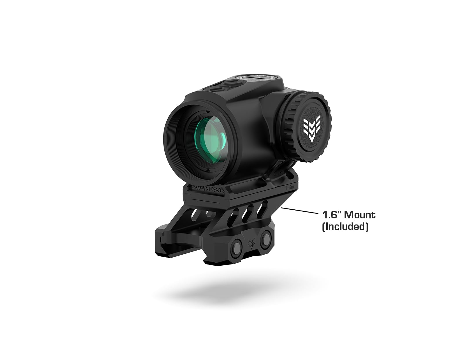 Swampfox Raider Micro Prism 1x20mm Prismatict Sight, 6 MOA Red, Black