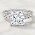 thumbnail image 4 of Rosec Jewels 5 Carat Lab Grown Diamond Princess Cut Engagement Ring for Women (E-VS1 Quality) - IGI Certified Diamond Ring, 925 Sterling Silver, US 4.00, 4 of 8