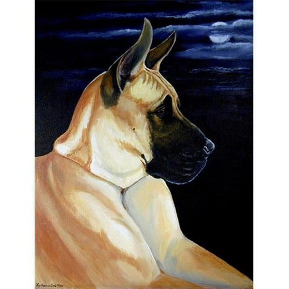 Moonlight Fawn Great Dane Flag Garden Size