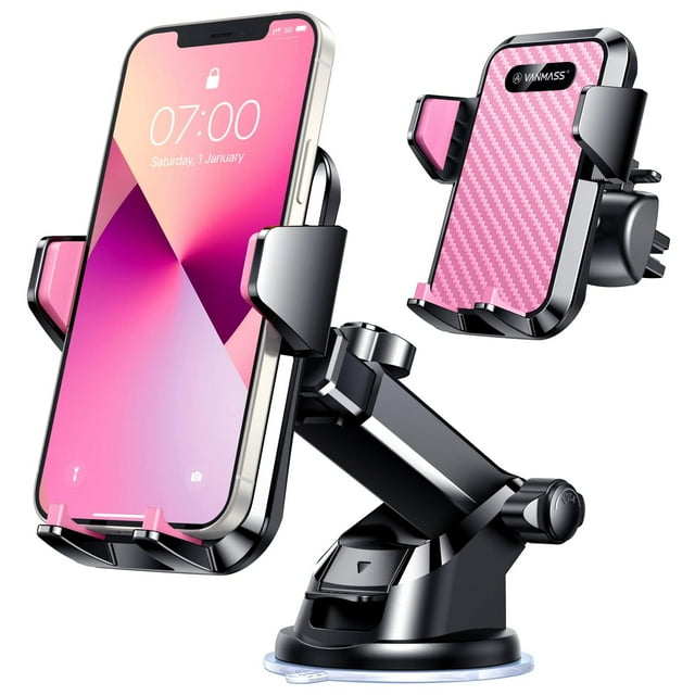 Soporte para teléfono de coche VANMASS 2024 Strongest Suction Pink