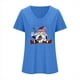 thumbnail image 3 of Camisetas de Cuello Redondo Impreso Gradiente de las Mujeres, Manga Corta Casual Top para el Uso Diario, 3 of 5