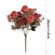 thumbnail image 3 of Ramo de rosas y peonías artificiales de seda | Decoración para bodas, fiestas y el hogar | Arreglo floral de mano para centro de mesa, 3 of 6