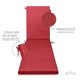 thumbnail image 3 of Milliard Cojín para silla de jardín con espuma viscoelástica para exteriores, con funda impermeable y lavable, color rojo, 73x21x2,5, 3 of 5