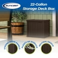 thumbnail image 2 of Suncast 22-Gal. Weather-Resistant Resin Outdoor Storage Deck Box and Bench, Java Brown, 2 of 8