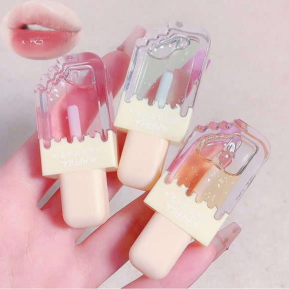 Pakivs 3 piezas de brillo de labios transparente, aceite de brillo de labios hidratante, brillo de labios transparente, brillo de labios hidratante de larga duración, laca de labios para mujeres