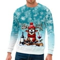 thumbnail image 2 of Chemise de Sport à Col Rond pour Hommes Manches Courtes Hiver Chandail en Molleton Sans Capuche, 2 of 3