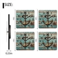 thumbnail image 3 of Non-Ticking Silent Wall Clocks Battery Operated Personalized Decor Clock for Living Room,Bedroom-Rustic Wood Background With Anchor And Nautical Elements(12inch), 3 of 4