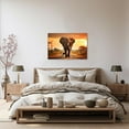 thumbnail image 3 of ZHONGYUTONG Elephant Canvas Wall Art African Wild Animal Painting Prints Sunset Forest Elephant Pictures Office Wall Decor Framed (12.00" x 18.00"), 3 of 6
