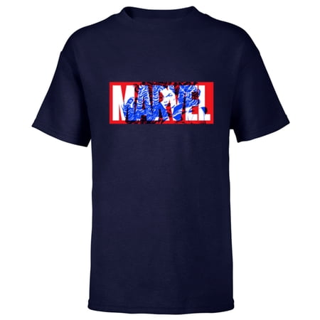 Marvel Logo She-Hulk Comic Art Avengers – Short Sleeve T-Shirt for Kids – Customized-Navy