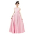 thumbnail image 3 of Ekidsbridal Girl Pageant Flower Girl Dress - Pearl Beaded A-Line V-Back Satin 327-A (Size: 2-10), 3 of 4