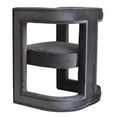 thumbnail image 4 of Modrest Kendra Cage-Style Back Velvet Upholstered Accent Chair in Dark Gray, 4 of 5