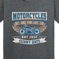 thumbnail image 4 of Inktastic Motorcycles Are for Life Biker Youth T-Shirt, 4 of 5