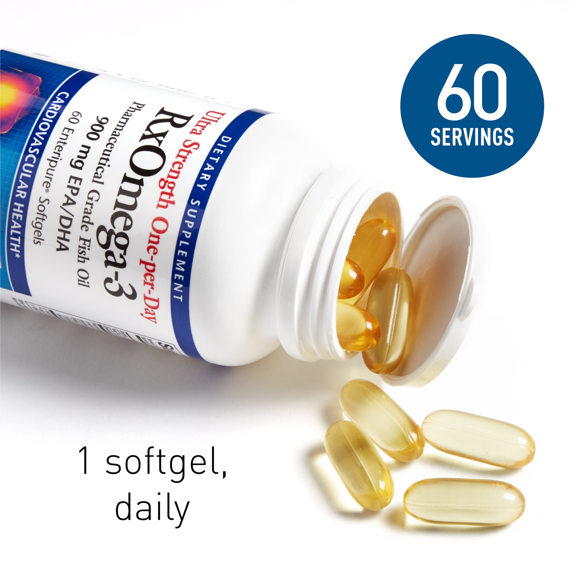 Natural Factors, Ultra Strength RxOmega-3 Fish Oil, DHA and EPA, 60 Softgels