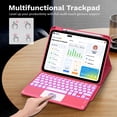 thumbnail image 5 of MoKo Keyboard Case for iPad A16 11th/10th Generation Case (2025/2022） with Pencil Holder,7 Colors Backlight Detachable Bluetooth Keyboard Case Cover,Pink, 5 of 8