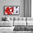 thumbnail image 3 of Begin RED & GRAY FLOWERS - Framed Print on canvas by Begin Edition, 3 of 4