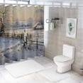 thumbnail image 7 of Fenyluxe Snowy Landscape Quick-Drying Shower Curtain Set for Bathroom 100% Polyester Washable Home Bathtubs Bathroom Decoration with Hooks 60x72, 7 of 7
