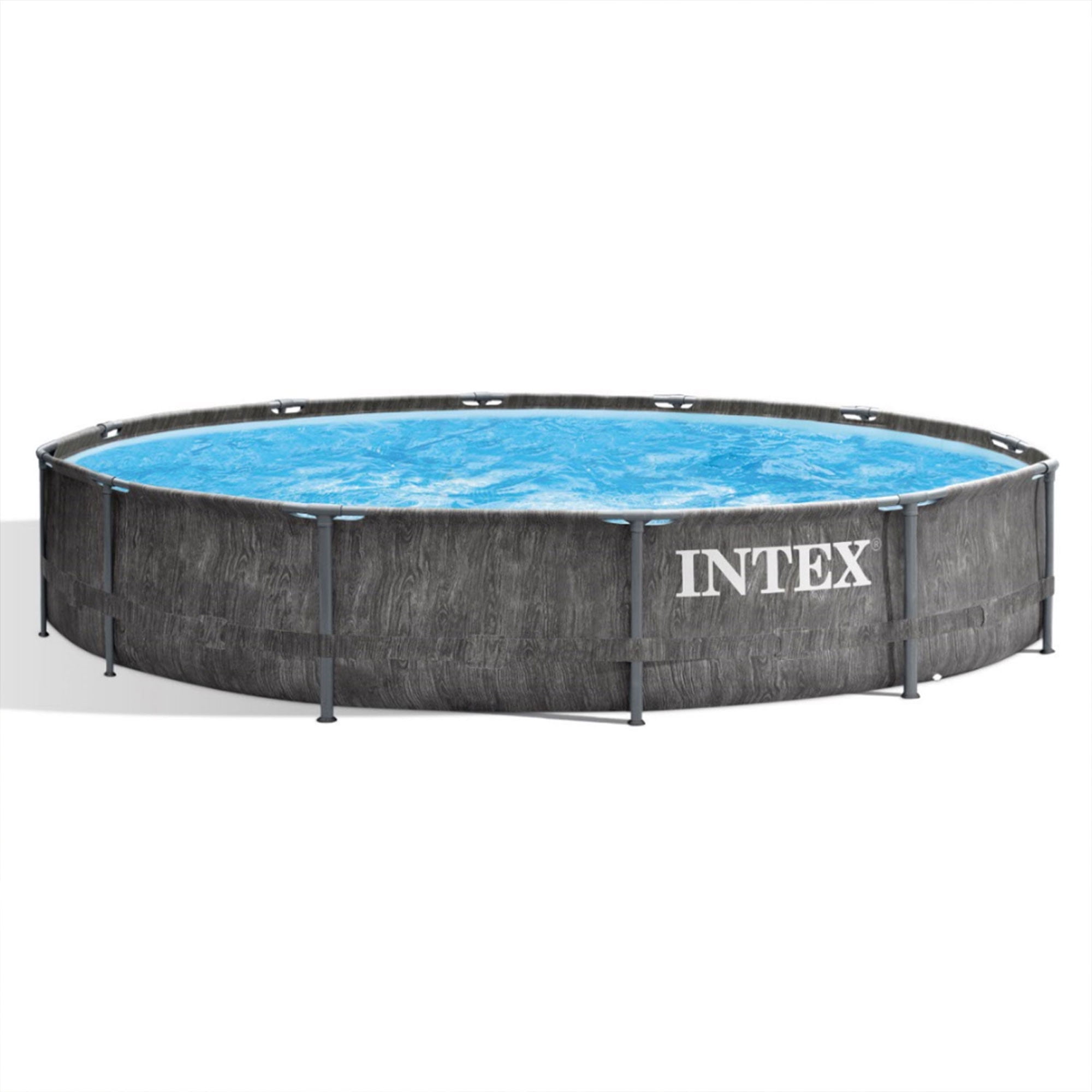 Intex Greywood Prism Frame 12’x30″ Round Above Ground Swimming Pool