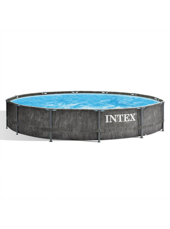 Intex Greywood Prism Frame 12'x30" Round Above Ground Swimming Pool